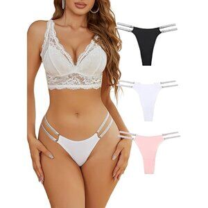 Women's Multi Color Sexy Brazilian Tanga Panties Low Waist Nylon Thong Underwear